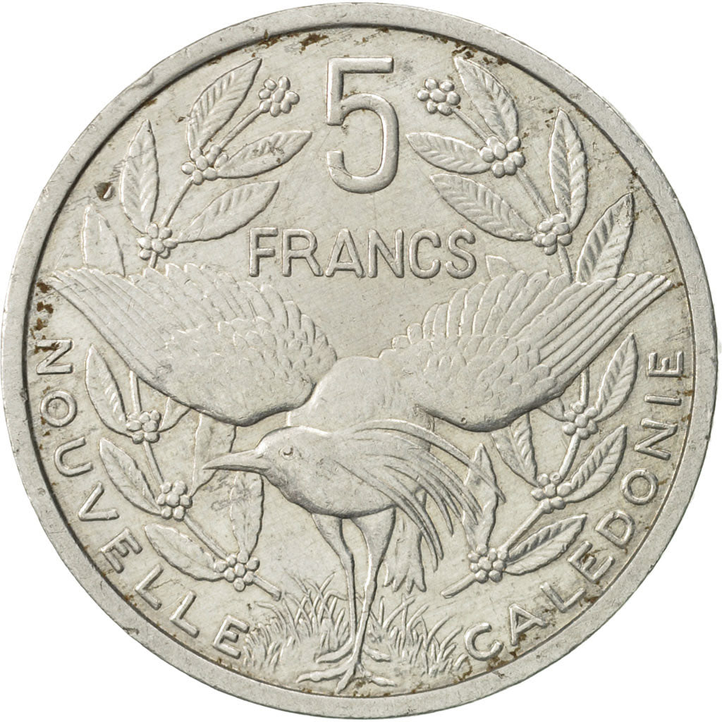 Coin, New Caledonia, 5 Francs, 1983, Paris, AU(55-58), Aluminum, KM:16