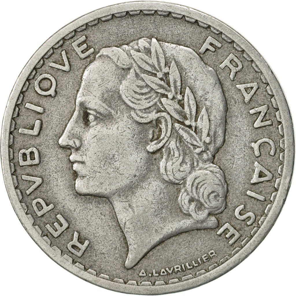 Münze, Frankreich, Lavrillier, 5 Francs, 1952, Paris, SS, Aluminium, KM:888b.1