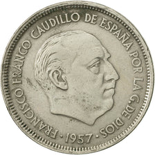 Moneda, España, Caudillo and regent, 25 Pesetas, 1965, MBC+, Cobre - níquel