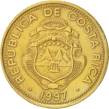 Coin, Costa Rica, 100 Colones, 1997, AU(50-53), Brass, KM:230a