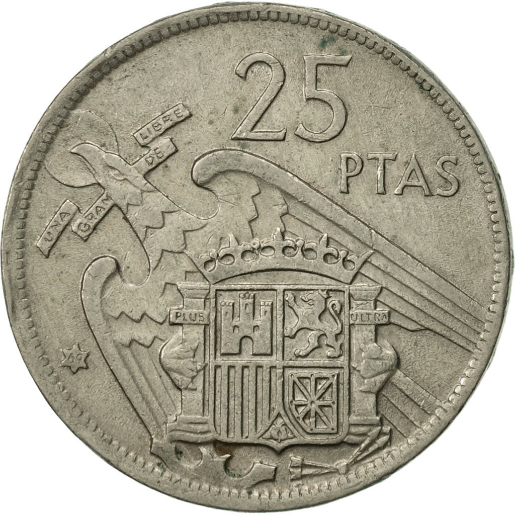 Münze, Spanien, Caudillo and regent, 25 Pesetas, 1969, SS+, Copper-nickel