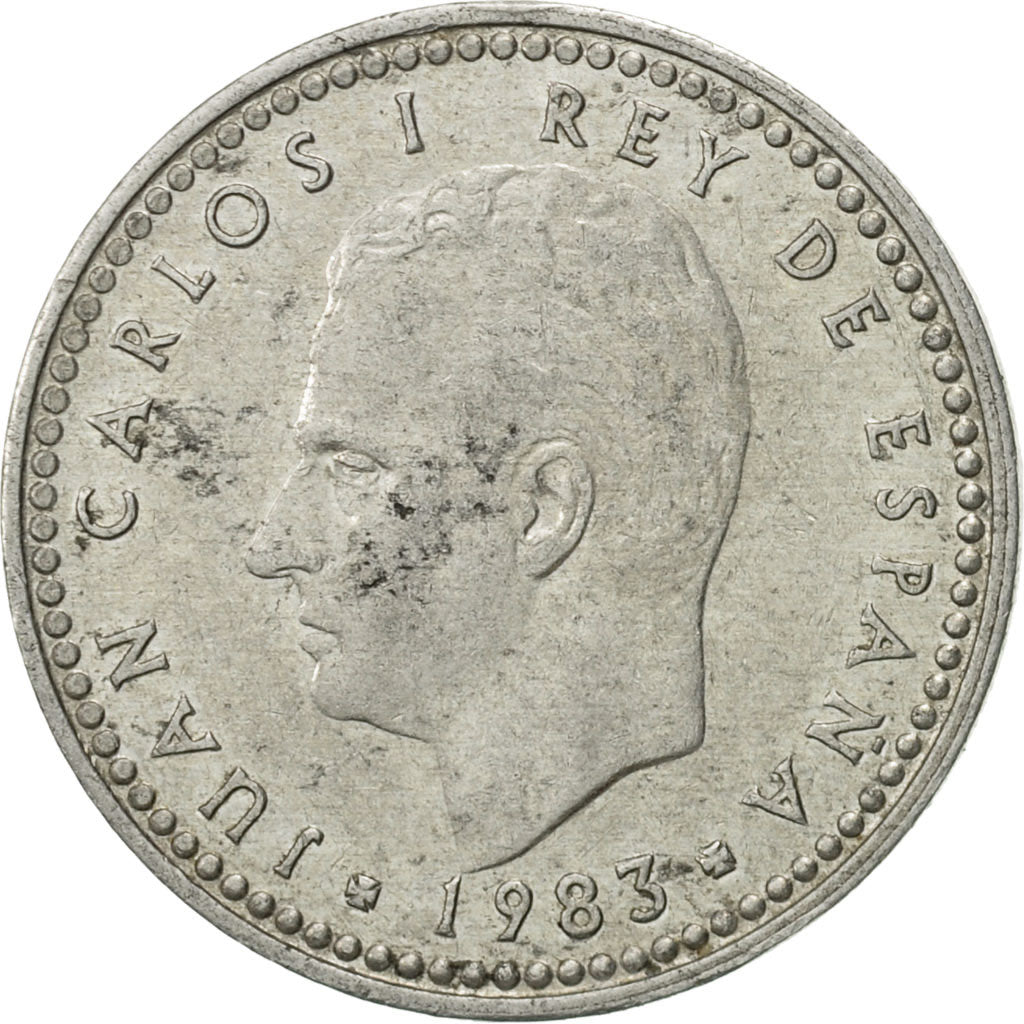 Münze, Spanien, Juan Carlos I, Peseta, 1983, SS+, Aluminium, KM:821