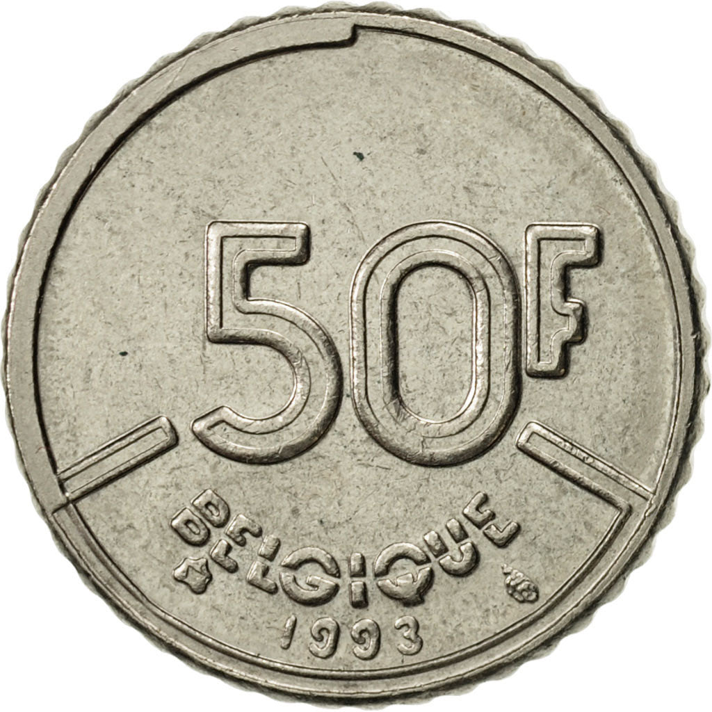Moneta, Belgio, Baudouin I, 50 Francs, 50 Frank, 1993, Brussels, Belgium, SPL-