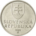 Slowakei, 5 Koruna, 1993, SS+, Nickel plated steel, KM:14