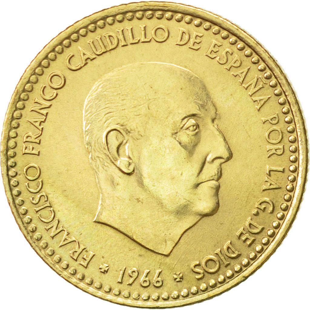Coin, Spain, Francisco Franco, caudillo, Peseta, 1970, AU(55-58)