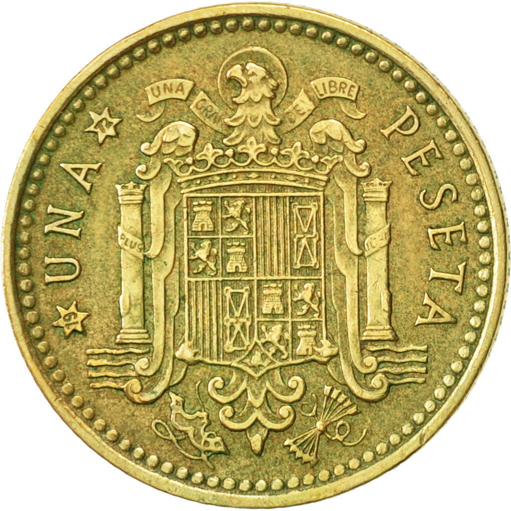 Coin, Spain, Francisco Franco, caudillo, Peseta, 1972, AU(50-53)