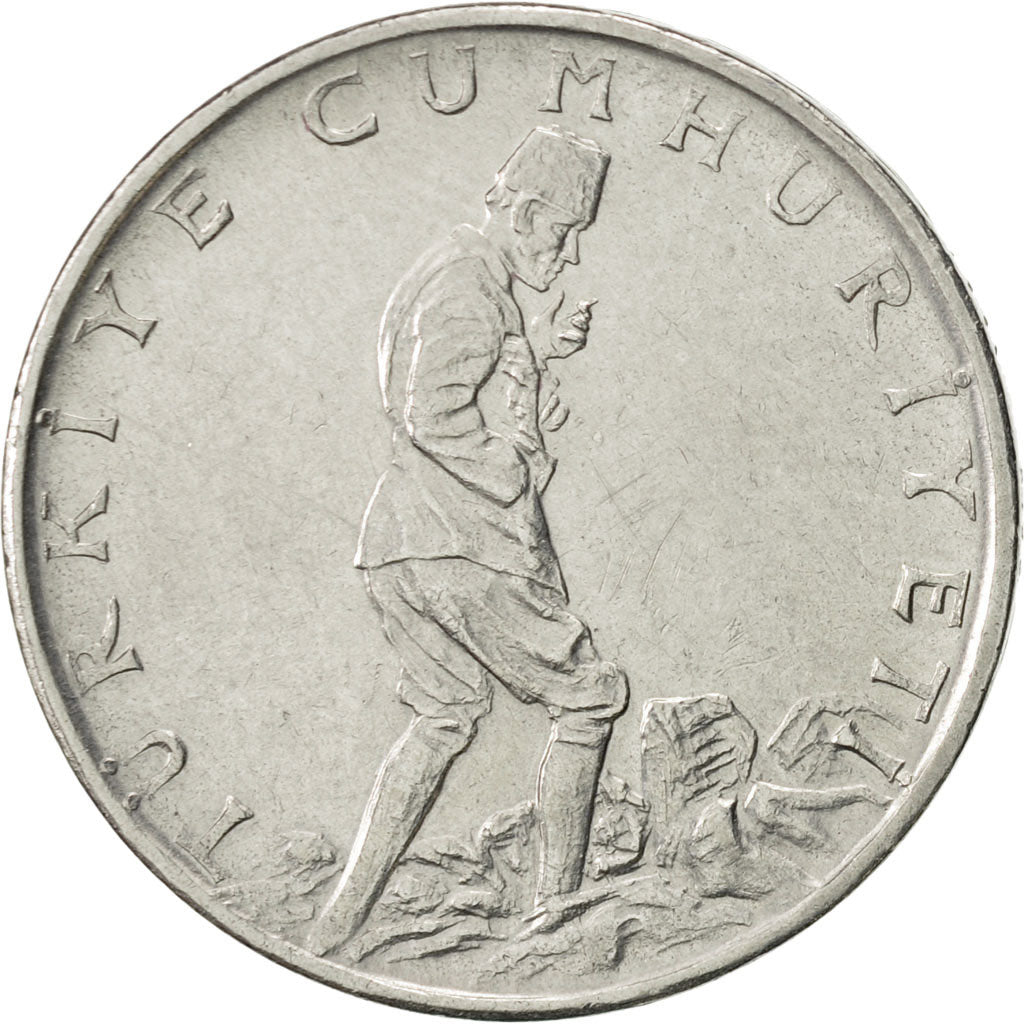 Coin, Turkey, 2-1/2 Lira, 1975, AU(55-58), Stainless Steel, KM:893.2
