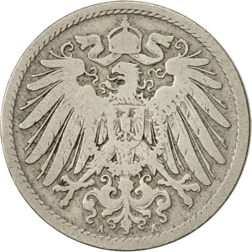 Moneta, GERMANIA - IMPERO, Wilhelm II, 10 Pfennig, 1893, Berlin, MB