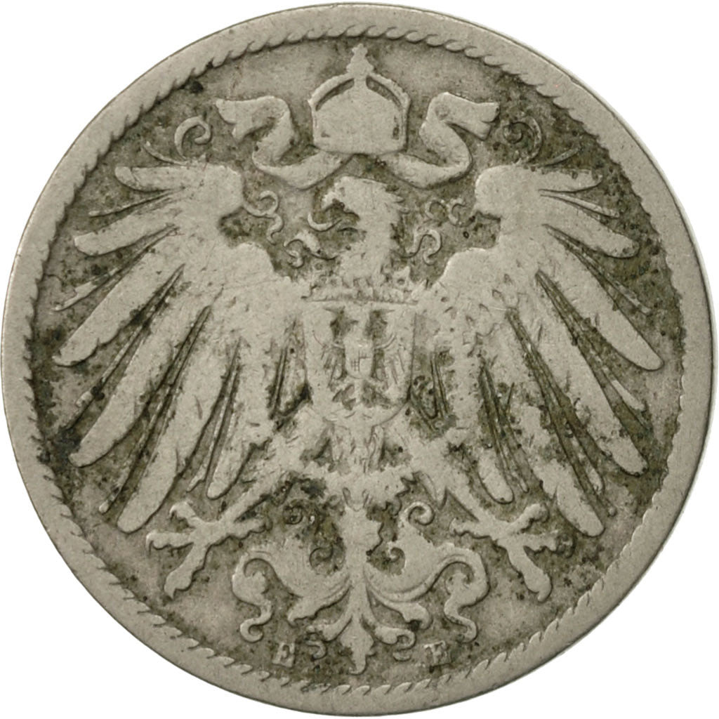 Coin, GERMANY - EMPIRE, Wilhelm II, 10 Pfennig, 1891, Muldenhütten, VF(20-25)