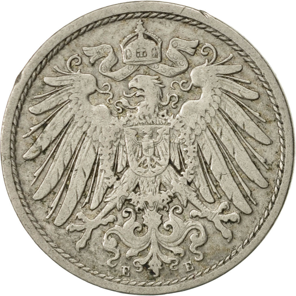 Coin, GERMANY - EMPIRE, Wilhelm II, 10 Pfennig, 1906, Muldenhütten, EF(40-45)