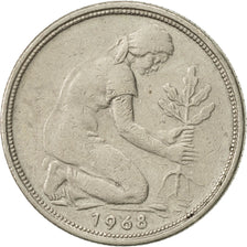 Coin, GERMANY - FEDERAL REPUBLIC, 50 Pfennig, 1968, Munich, AU(55-58)