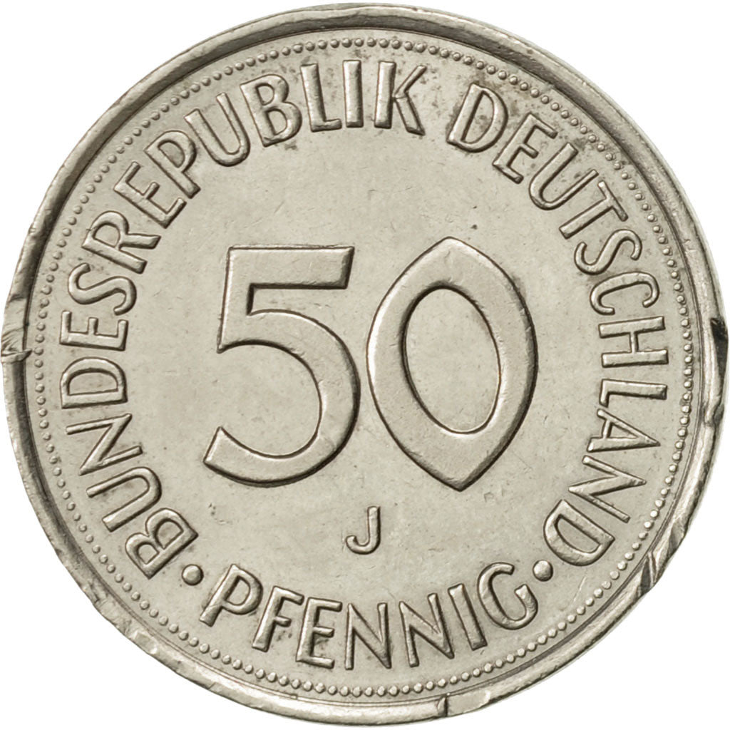 Coin, GERMANY - FEDERAL REPUBLIC, 50 Pfennig, 1989, Hambourg, AU(55-58)