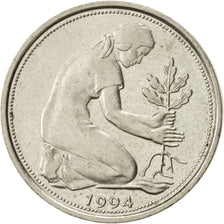 Coin, GERMANY - FEDERAL REPUBLIC, 50 Pfennig, 1994, Berlin, AU(55-58)