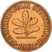 Moneta, Niemcy - RFN, 2 Pfennig, 1976, Karlsruhe, AU(55-58), Miedź platerowana