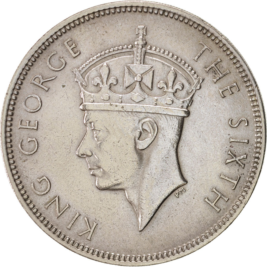 Moneta, Mauritius, George VI, Rupee, 1951, BB+, Rame-nichel, KM:29.1