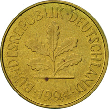 Coin, GERMANY - FEDERAL REPUBLIC, 5 Pfennig, 1994, Stuttgart, AU(55-58), Brass