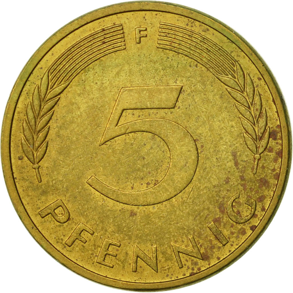 Coin, GERMANY - FEDERAL REPUBLIC, 5 Pfennig, 1994, Stuttgart, AU(55-58), Brass