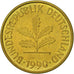 Münze, Bundesrepublik Deutschland, 5 Pfennig, 1990, Munich, VZ, Brass Clad