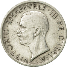 Italy, Vittorio Emanuele III, 5 Lire, 1927, Rome, AU(50-53), Silver, KM:67.1