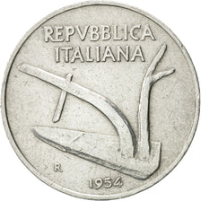 Moneta, Italia, 10 Lire, 1954, Rome, SPL-, Alluminio, KM:93