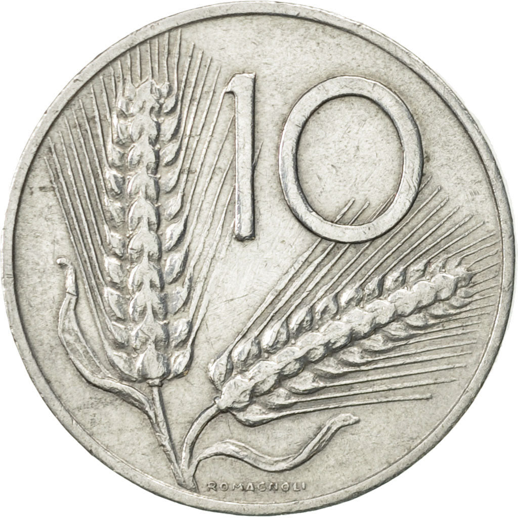 Moneta, Italia, 10 Lire, 1954, Rome, SPL-, Alluminio, KM:93