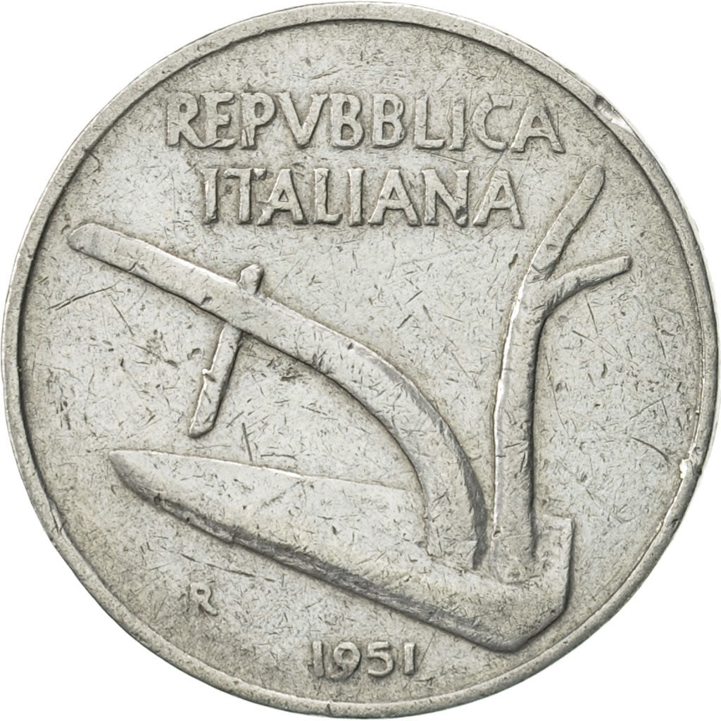 Moneta, Italia, 10 Lire, 1951, Rome, SPL-, Alluminio, KM:93