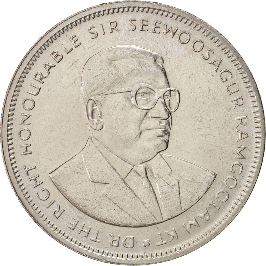 Münze, Mauritius, 5 Rupees, 1987, VZ, Copper-nickel, KM:56