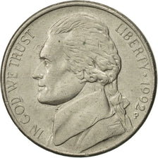 Munten, Verenigde Staten, Jefferson Nickel, 5 Cents, 1992, U.S. Mint