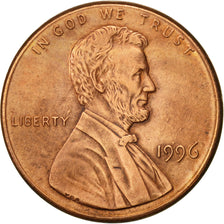Coin, United States, Lincoln Cent, Cent, 1996, U.S. Mint, Philadelphia