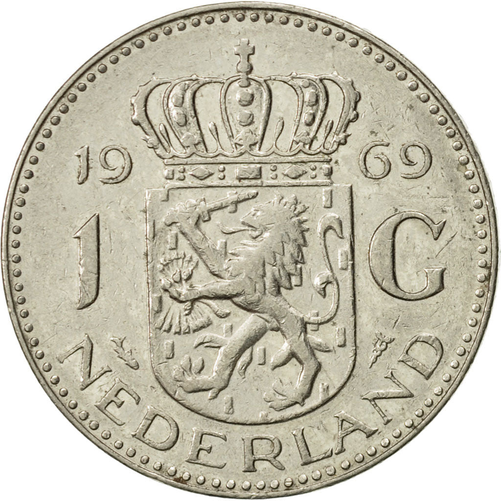 Moneta, Paesi Bassi, Juliana, Gulden, 1969, BB+, Nichel, KM:184a