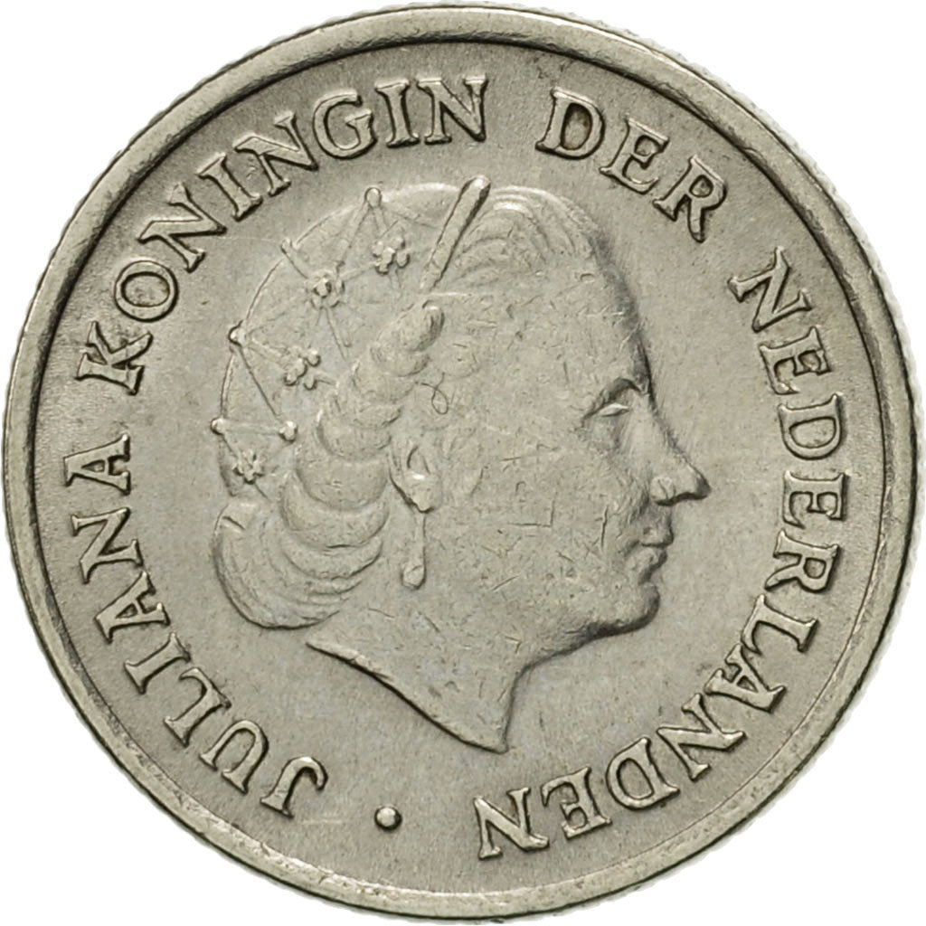 Monnaie, Pays-Bas, Juliana, 10 Cents, 1957, SUP+, Nickel, KM:182