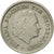 Coin, Netherlands, Juliana, 10 Cents, 1957, MS(60-62), Nickel, KM:182