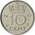 Coin, Netherlands, Juliana, 10 Cents, 1977, MS(60-62), Nickel, KM:182