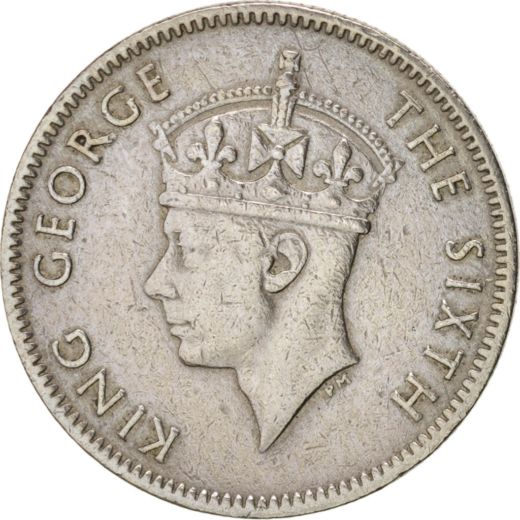 Mauritius, George VI, 1/4 Rupee, 1950, KM:27