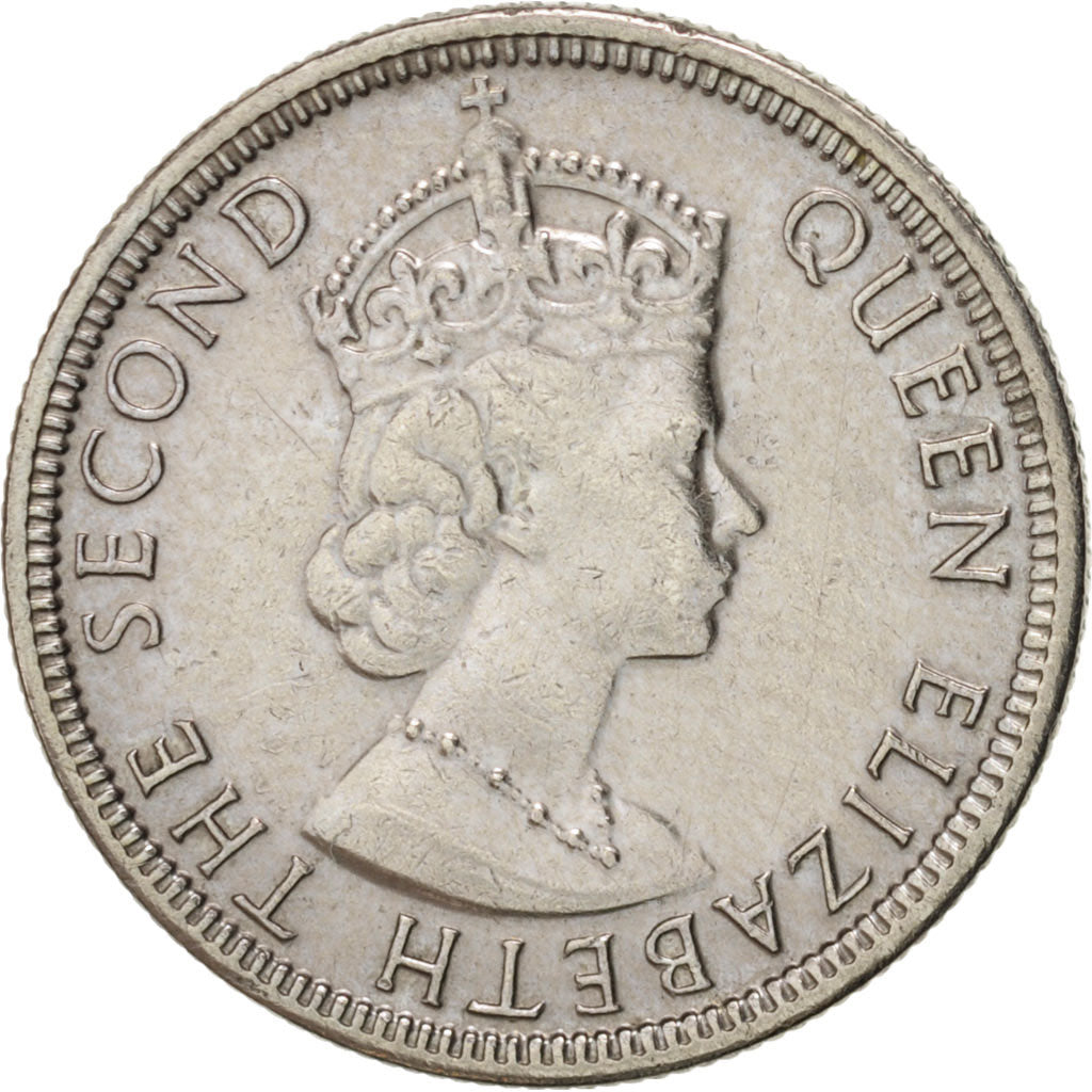 Coin, Mauritius, Elizabeth II, 1/4 Rupee, 1975, AU(50-53), Copper-nickel, KM:36