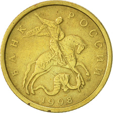 Russia, 10 Kopeks, 1998, Saint-Petersburg, AU(50-53), Brass, KM:602