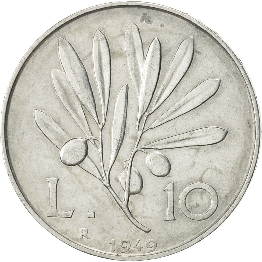 Monnaie, Italie, 10 Lire, 1949, Rome, TTB+, Aluminium, KM:90