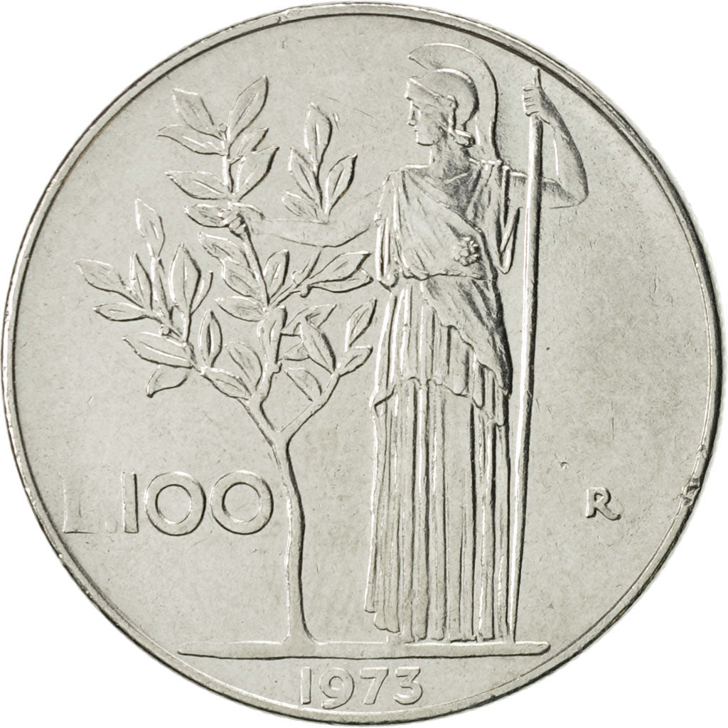 Moneta, Italia, 100 Lire, 1973, Rome, SPL-, Acciaio inossidabile, KM:96.1