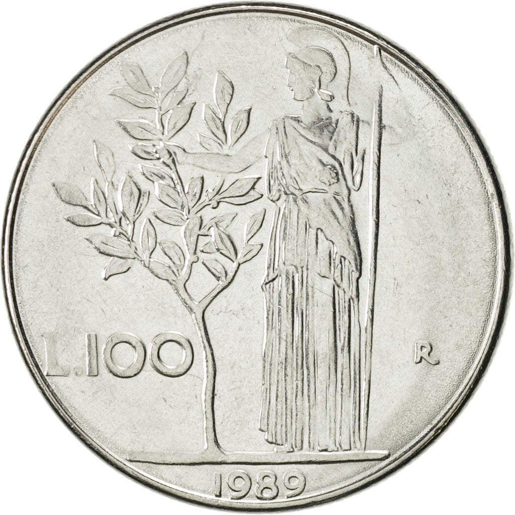 Moneda, Italia, 100 Lire, 1989, Rome, EBC, Acero inoxidable, KM:96.1