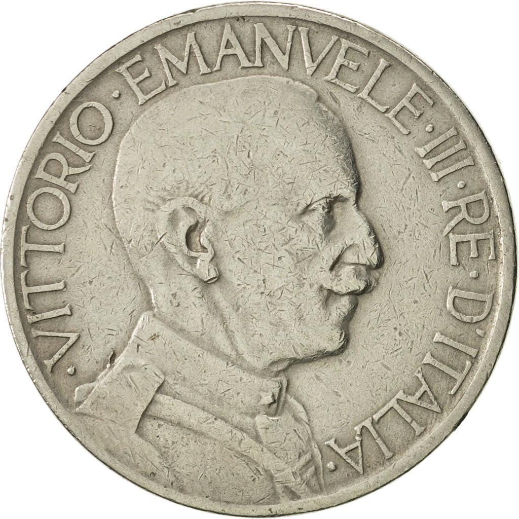 Coin, Italy, Vittorio Emanuele III, 2 Lire, 1923, Rome, AU(50-53), Nickel, KM:63