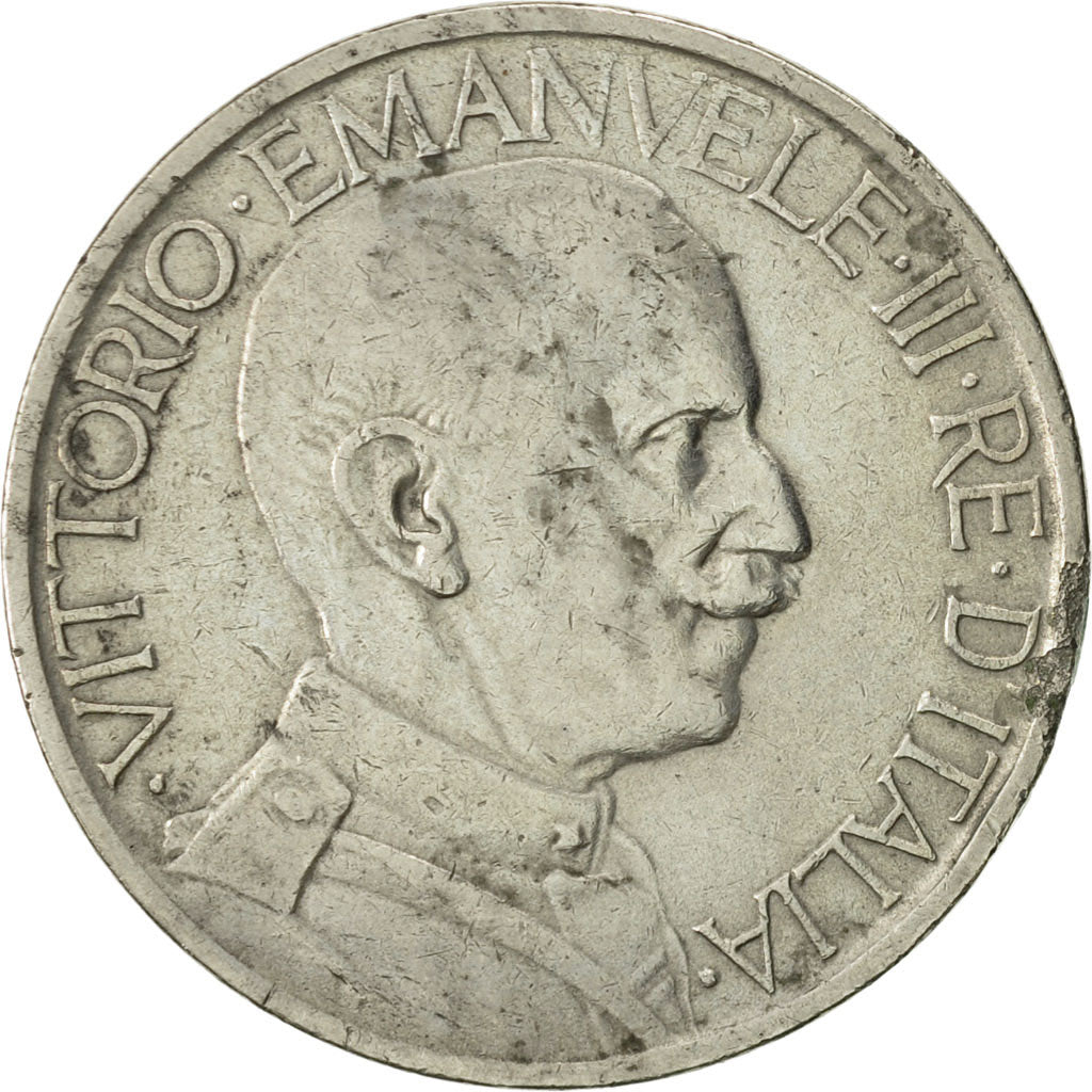 Coin, Italy, Vittorio Emanuele III, 2 Lire, 1925, Rome, AU(50-53), Nickel, KM:63