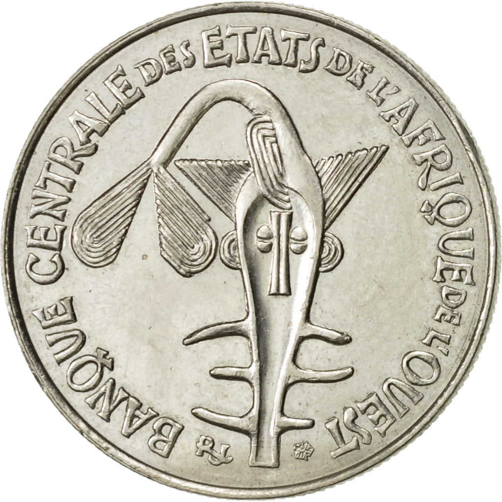 West African States, 50 Francs, 2007, Paris, AU(55-58), Copper-nickel, KM:6