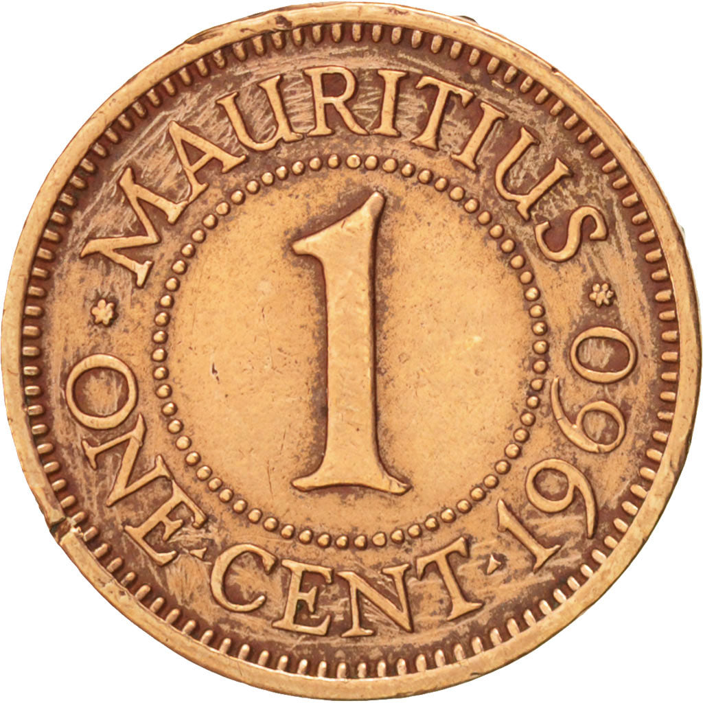 Mauritius, Elizabeth II, Cent, 1960, KM:31