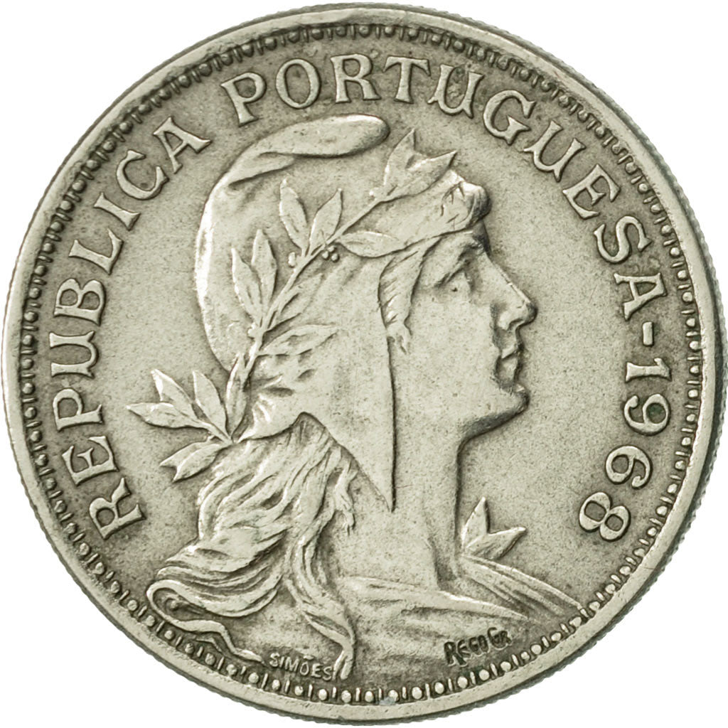 Moneta, Portogallo, 50 Centavos, 1968, SPL-, Rame-nichel, KM:577
