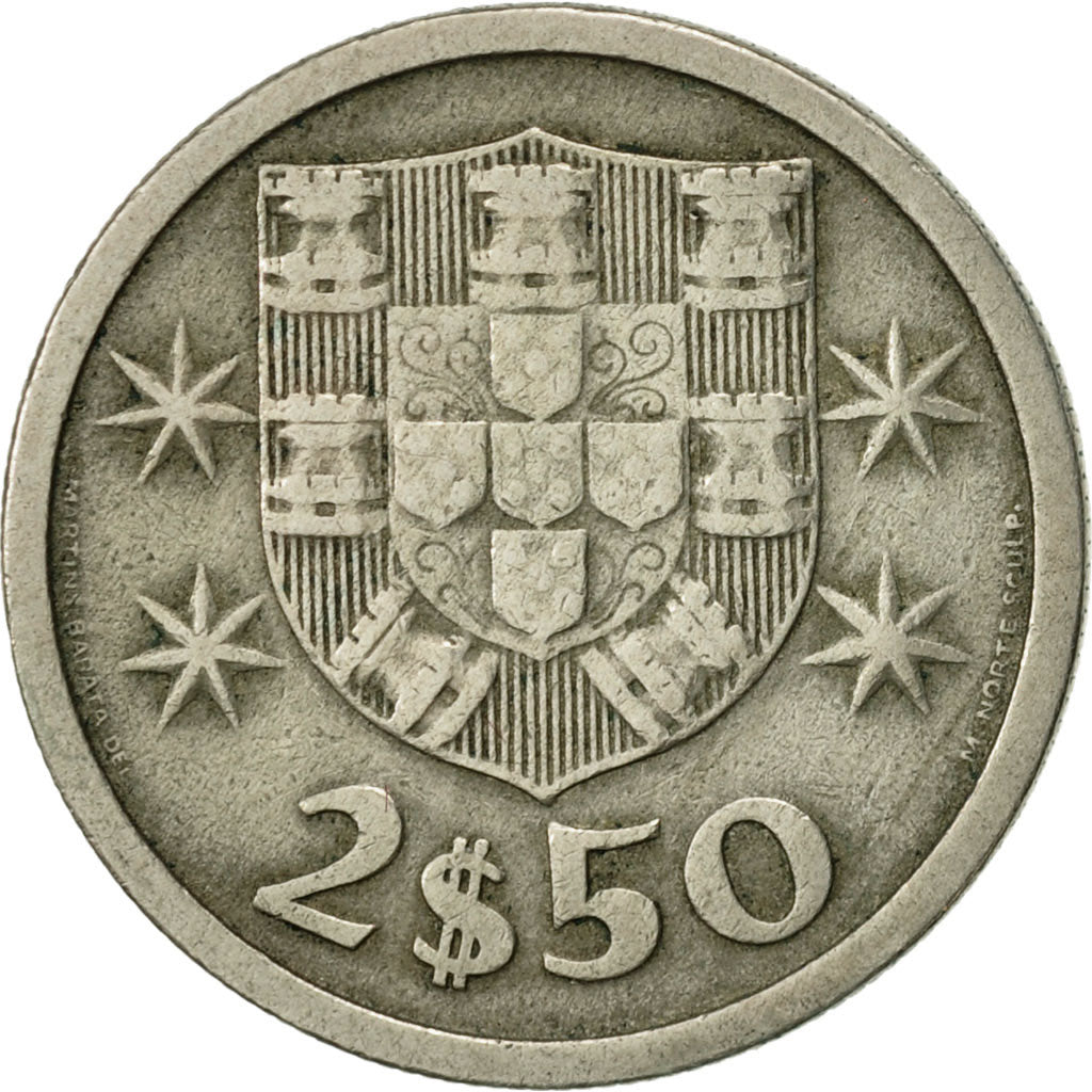Münze, Portugal, 2-1/2 Escudos, 1968, VZ, Copper-nickel, KM:590
