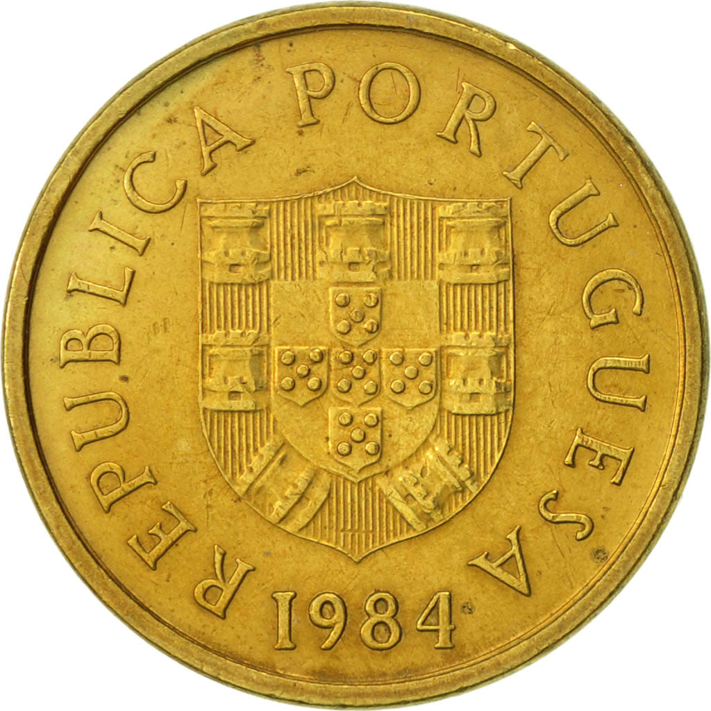Coin, Portugal, Escudo, 1984, AU(50-53), Nickel-brass, KM:614