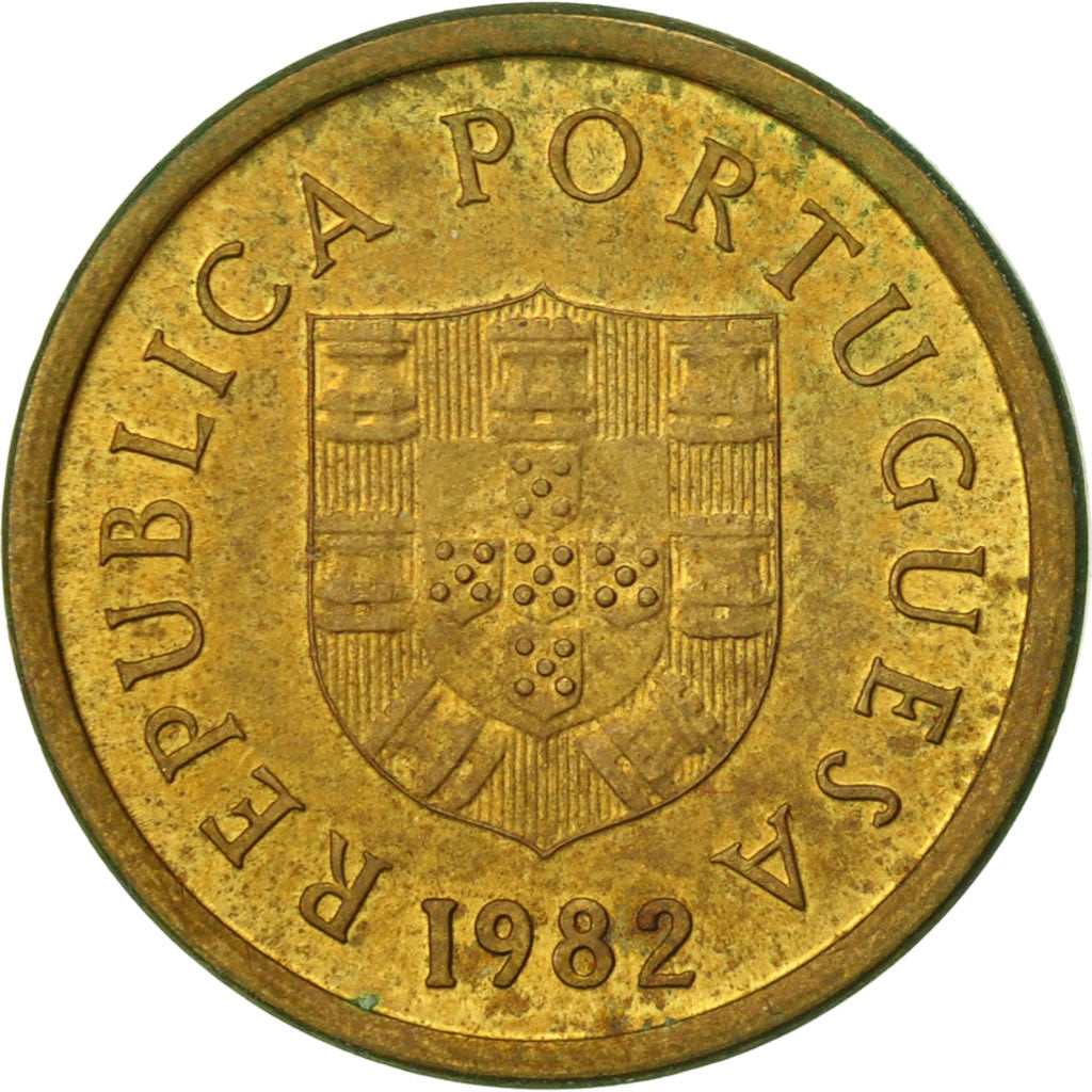 Coin, Portugal, Escudo, 1982, EF(40-45), Nickel-brass, KM:614