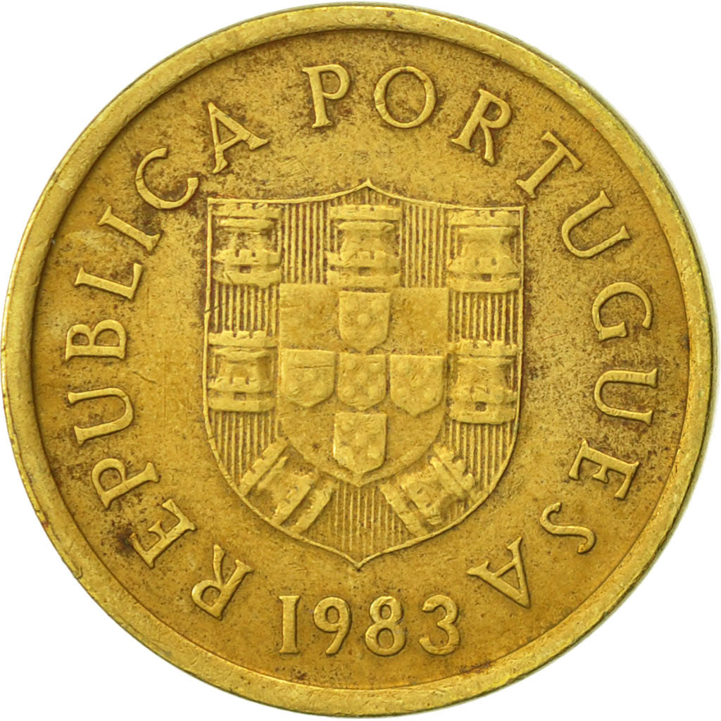 Coin, Portugal, Escudo, 1983, EF(40-45), Nickel-brass, KM:614