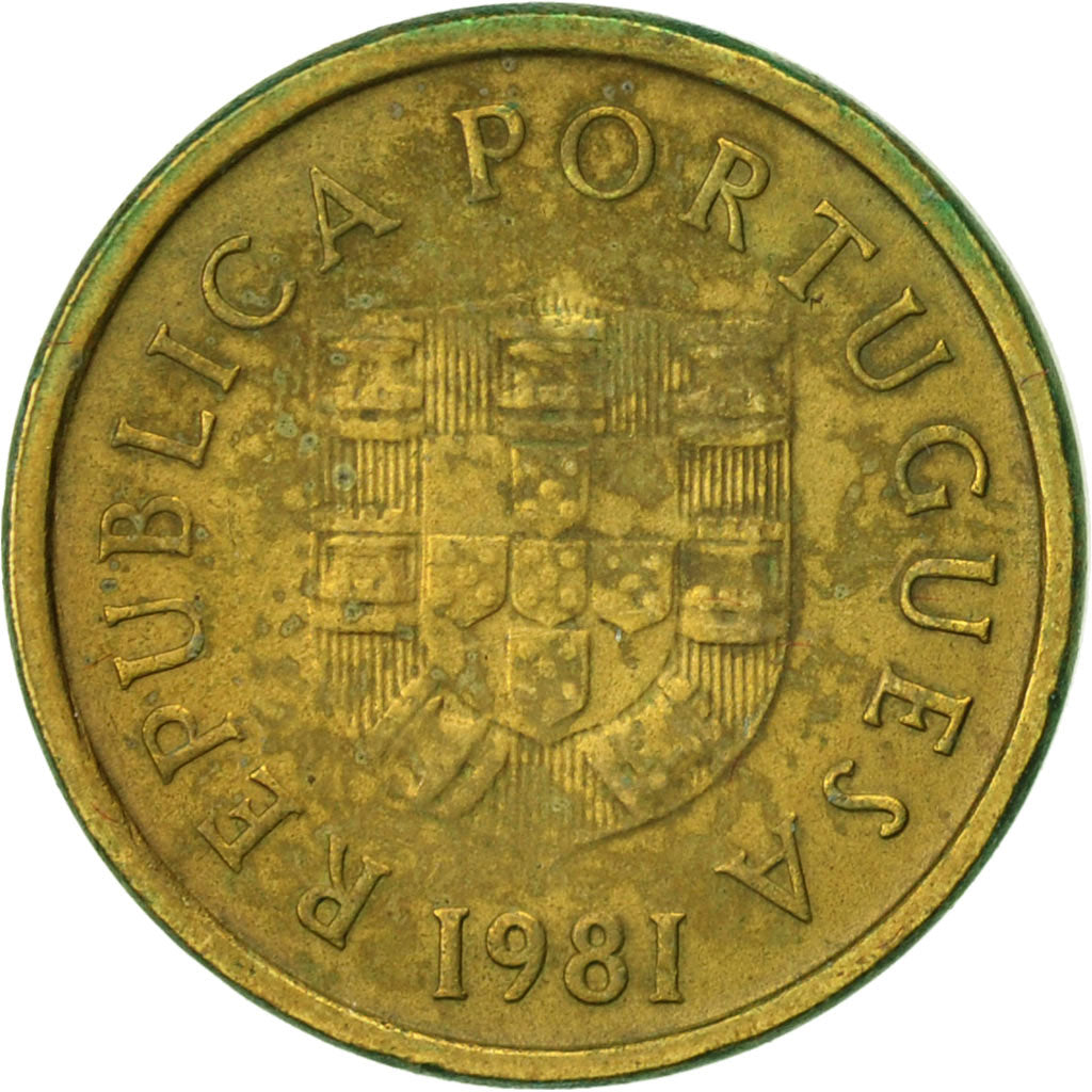 Coin, Portugal, Escudo, 1981, EF(40-45), Nickel-brass, KM:614