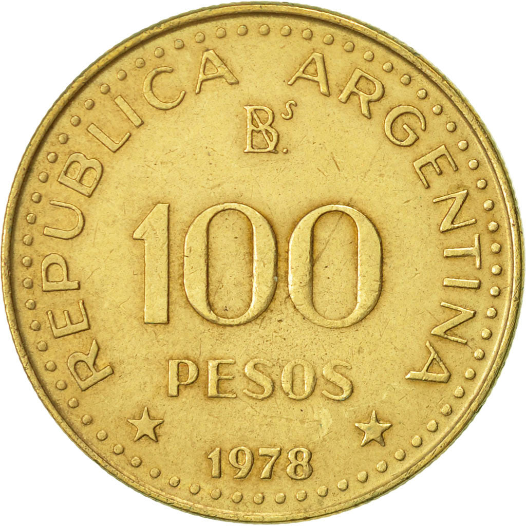 Coin, Argentina, 100 Pesos, 1978, AU(50-53), Aluminum-Bronze, KM:82